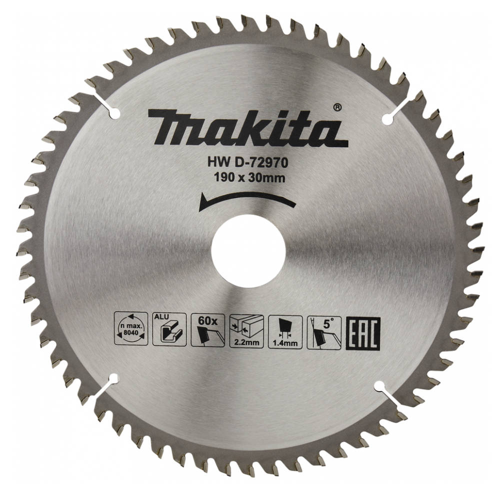 Диск пильный Makita для алюминия 190x30/20x2.2/1.4x60T