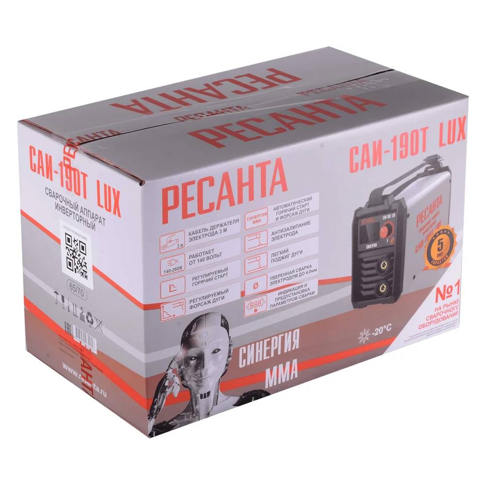 Аппарат сварочный инверторный Ресанта САИ 190Т LUX