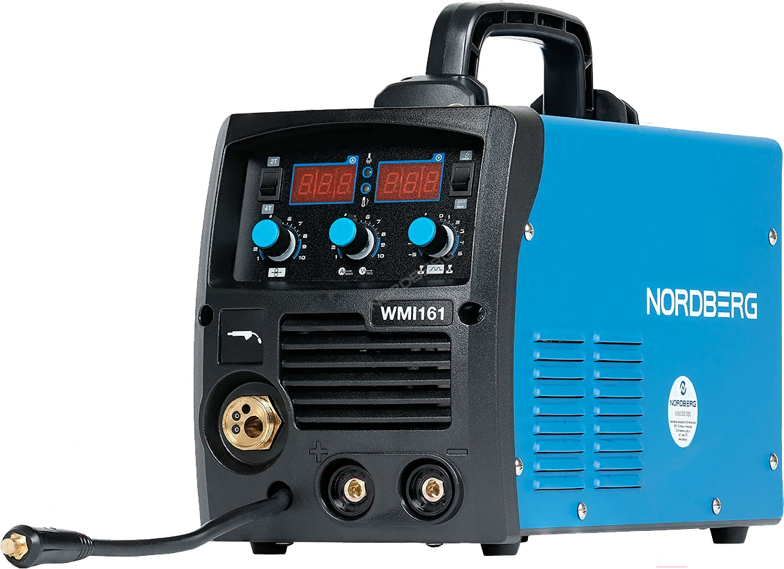 Аппарат сварочный инверторный MIG+MMA, 220 В NORDBERG WMI161