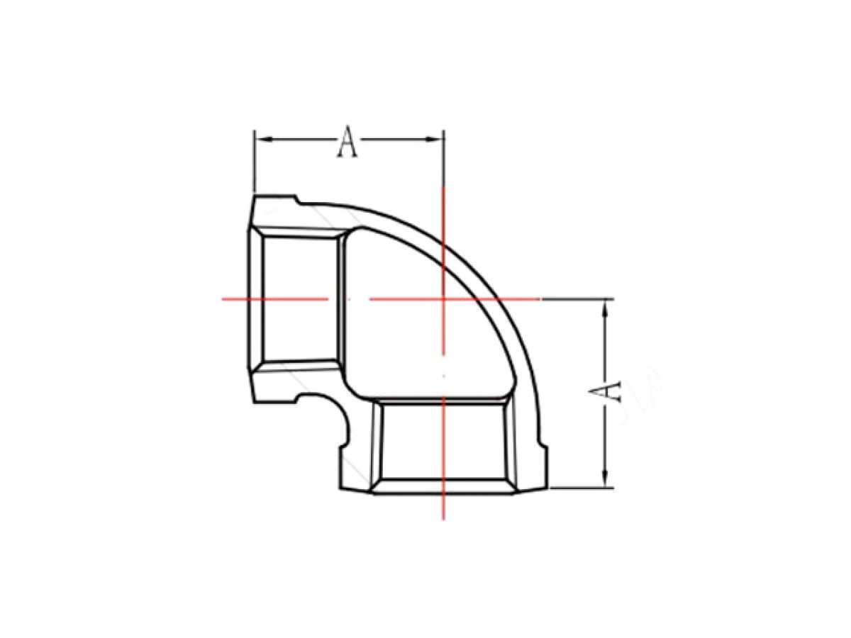 Колено 1 1/2" вн. чугун оцинк., AV Engineering