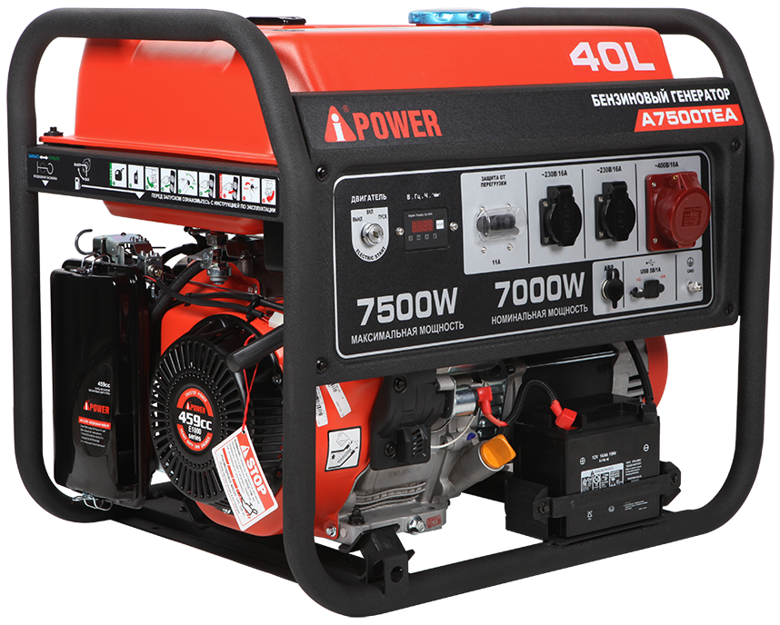 Портативный бензиновый генератор A-iPower A7500TEA
