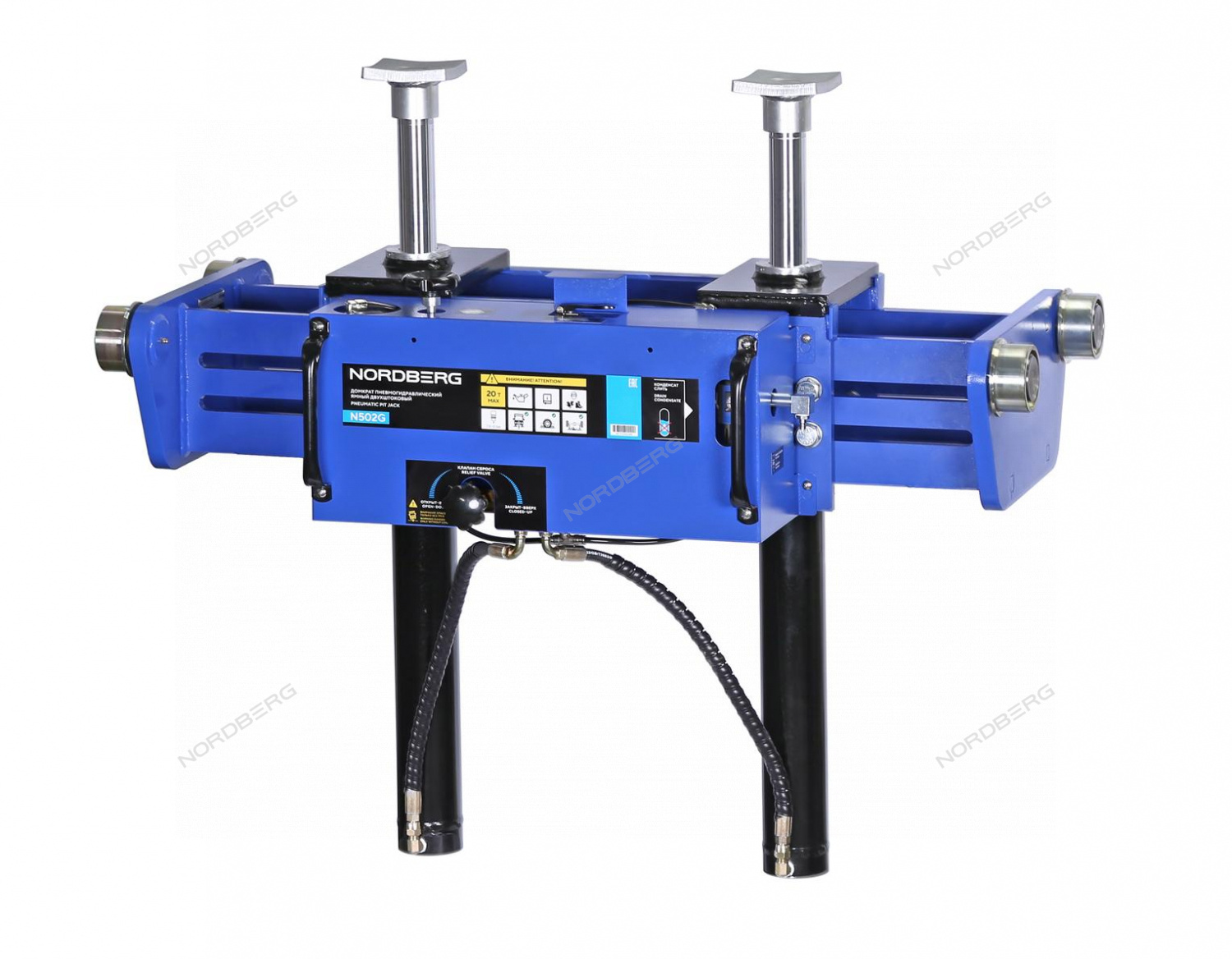 Домкрат пневмогидравлический ямный двухштоковый (канавный подъемник), 20 т NORDBERG N502G