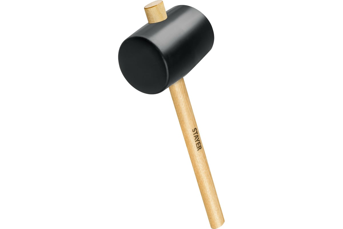 Киянка резиновая черная с деревянной ручкой 1100г STAYER STANDARD
