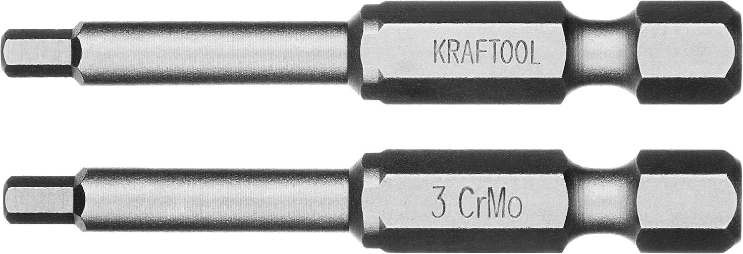 KRAFTOOL X-Drive Hex 3, 50 мм, 2 шт, торсионные биты (26127-3-50-2)