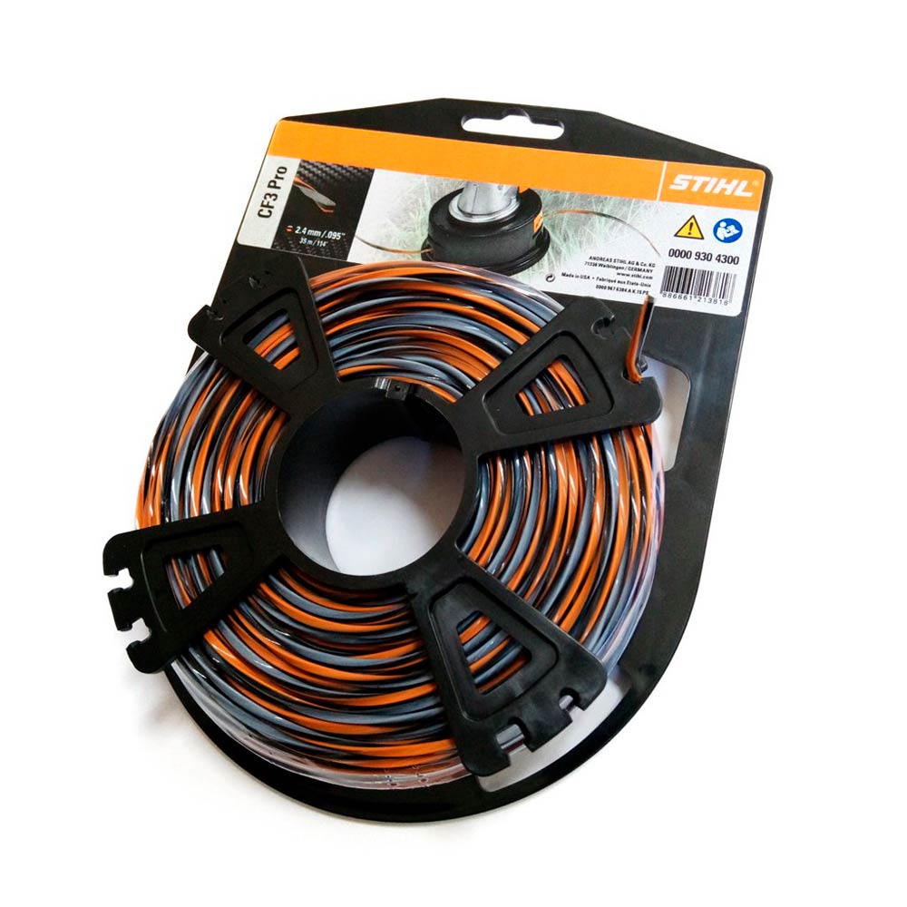 Леска для триммера Stihl 2,4 (35м) Carbon Х-образного сечения оранж/сер