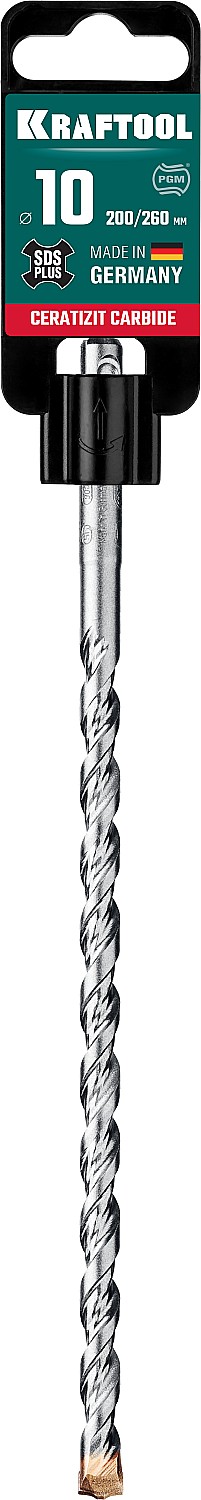 KRAFTOOL Ceratizit Carbide, 10 х 260 мм, SDS-plus бур (29320-260-10)