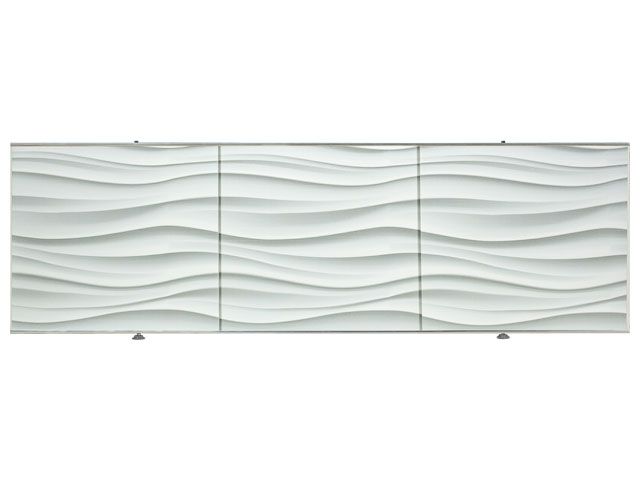 Экран под ванну 3D 1,5м, волна белая, PERFECTO LINEA (36-031507)