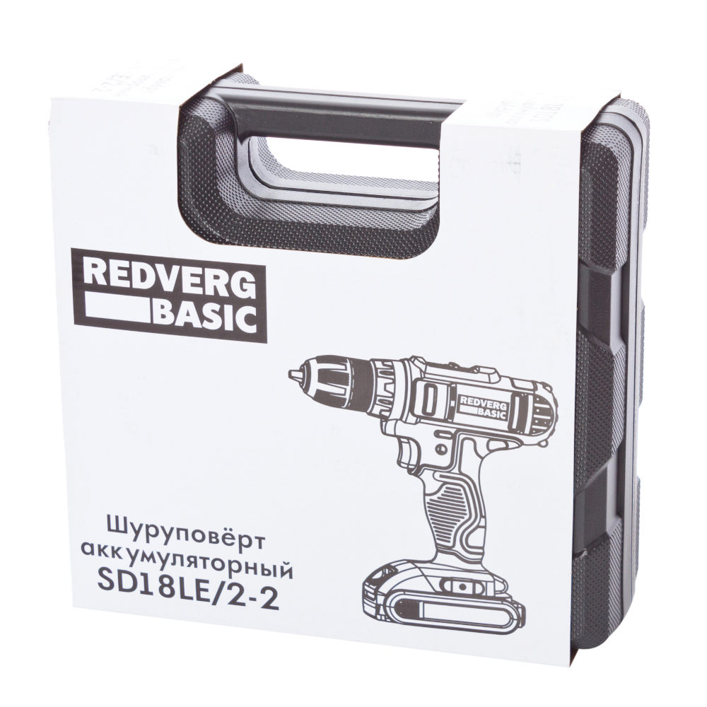 Шуруповерт аккумуляторный REDVERG Базовый/Basic SD18LE/2-2