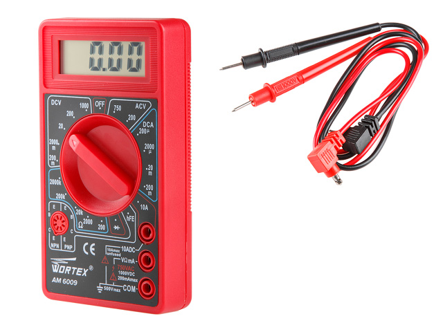 Мультиметр цифровой WORTEX AM 6009 (AM6009000014)