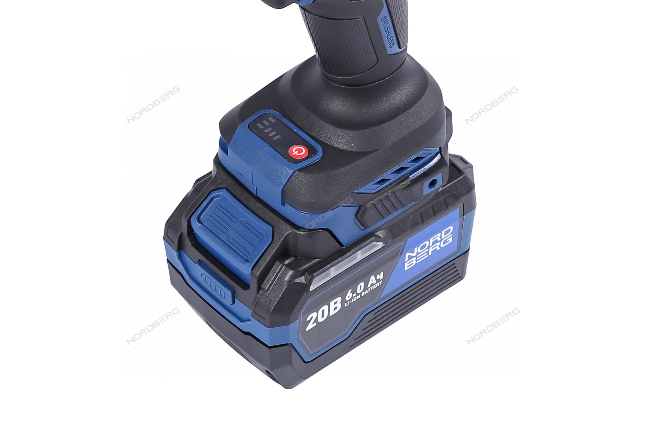 Гайковерт аккумуляторный, 1/2", 20 В, 1700 Нм, 2 аккумулятора 6 A и зарядное устройство, в кейсе NORDBERG NE812K