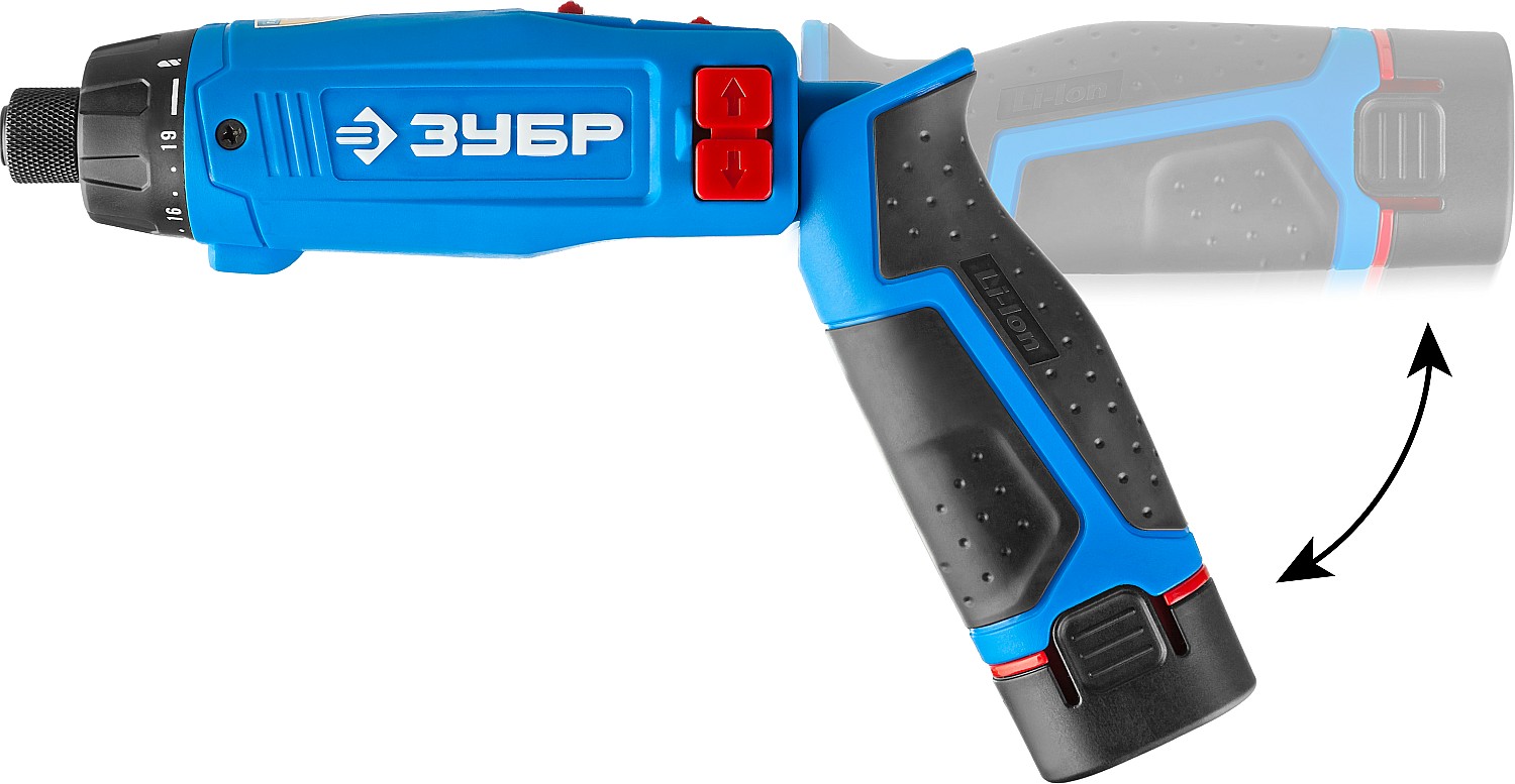 ЗУБР Профессионал ЗО-7.2-Ли КН отвертка-трансформер аккумуляторная 7.2 В, 2 АКБ 1.5Ач Li-Ion, в кейсе