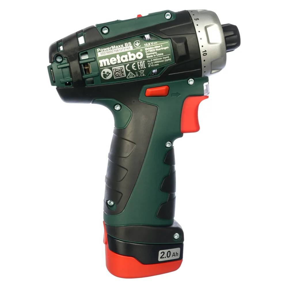 Шуруповерт аккумуляторный Metabo PowerMaxx BS Basic Set+набор бит