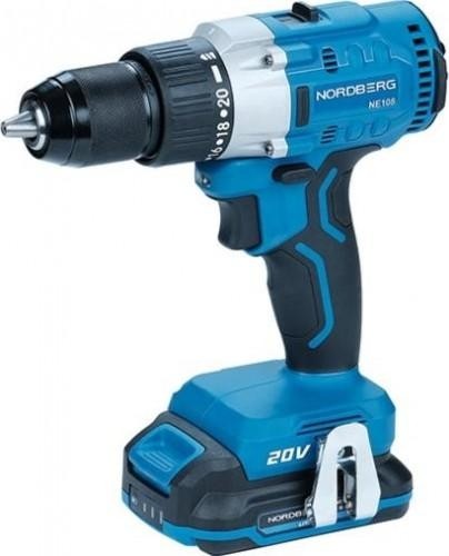 Шуруповерт аккумуляторный макс диам. сверла 13мм, 20В, 80Нм с 2шт акк. и зар. уст-вом NORDBERG NE108