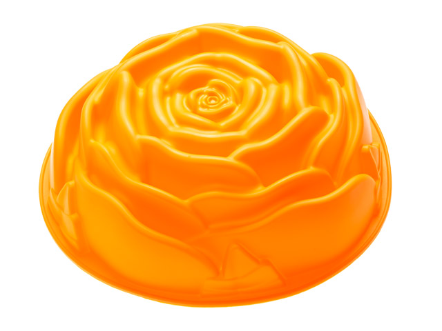 Форма для выпечки, силиконовая, роза, 23 х 7 см, оранжевая, PERFECTO LINEA (20-018914)