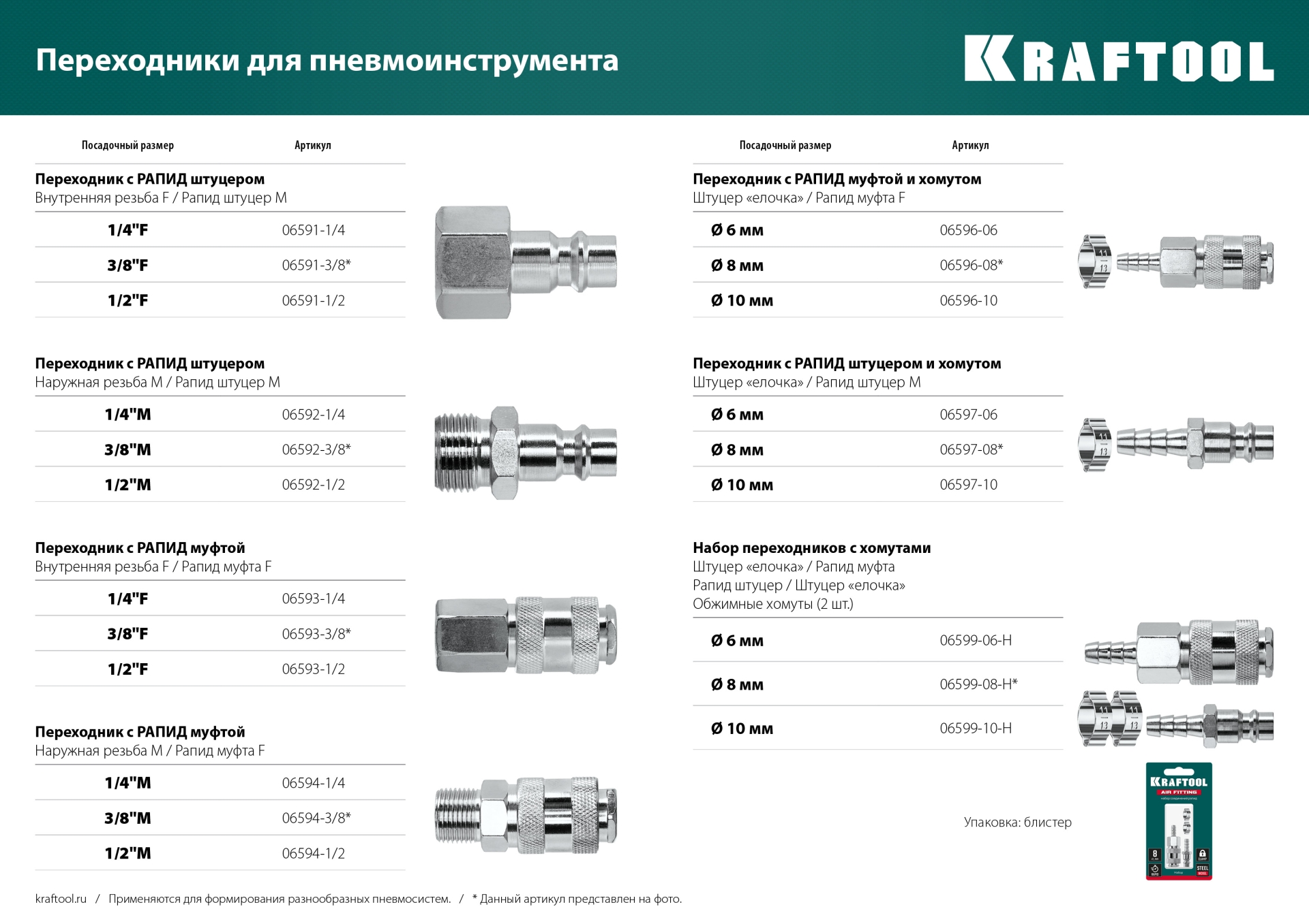 KRAFTOOL 1/2″M - рапид штуцер, переходник (06592-1/2)