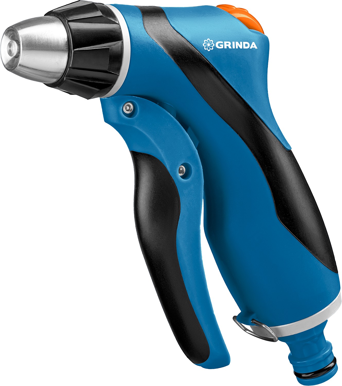 GRINDA F-R, курок спереди, двухкомпонентный, плавная регулировка напора, поливочный пистолет, PROLine (429121)