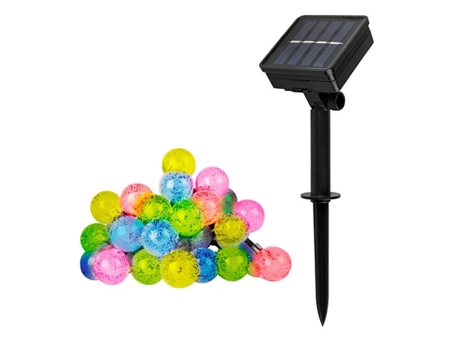Светильник садовый на солнечной батарее SLR-G05-30M ФАZА (гирлянда, шарики, мультицв) (5033375)