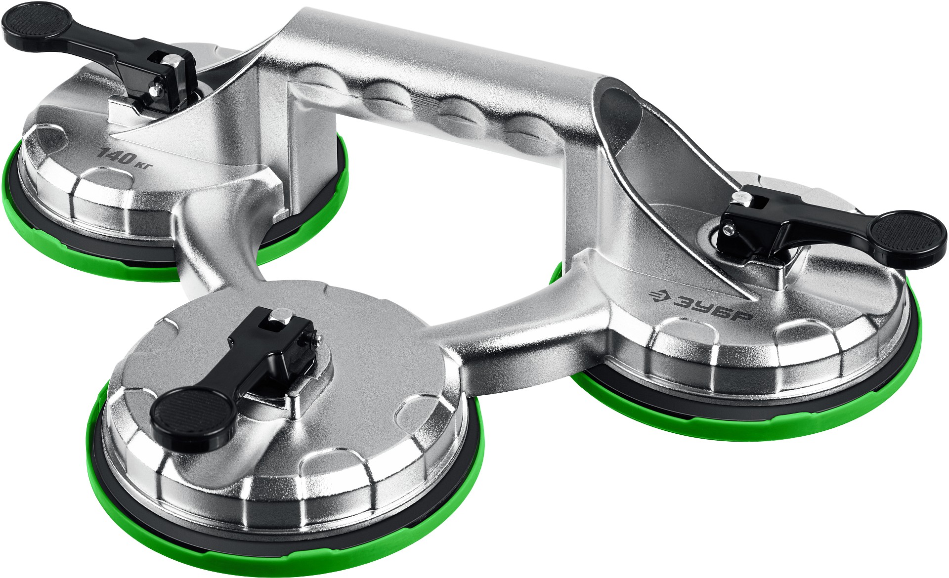 ЗУБР 140 кг, алюминиевый, тройной, стеклодомкрат на присоске, Профессионал (33723-3)