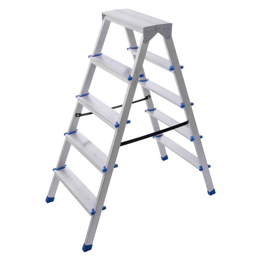 Стремянка алюминиевая двухсторонняя 5 ступеней AS205