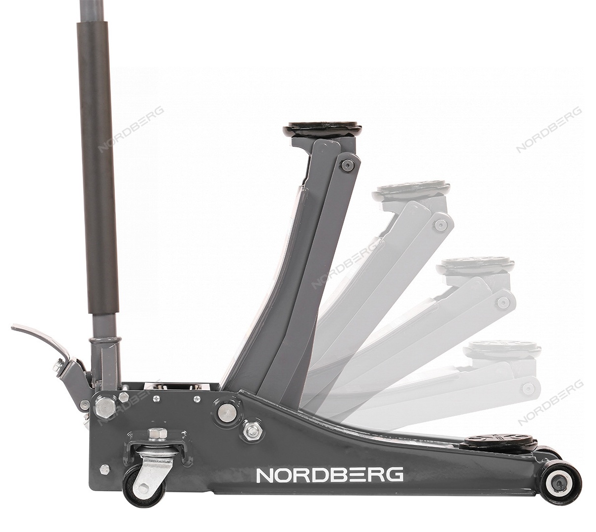 Домкрат подкатной 3,2 т, супернизкий подхват, педаль NORDBERG N32032G