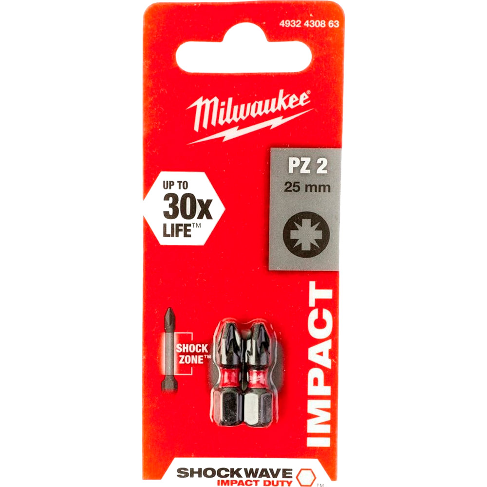 Бита Milwaukee SHOCKWAVE PZ2х25 (2шт.)(863)