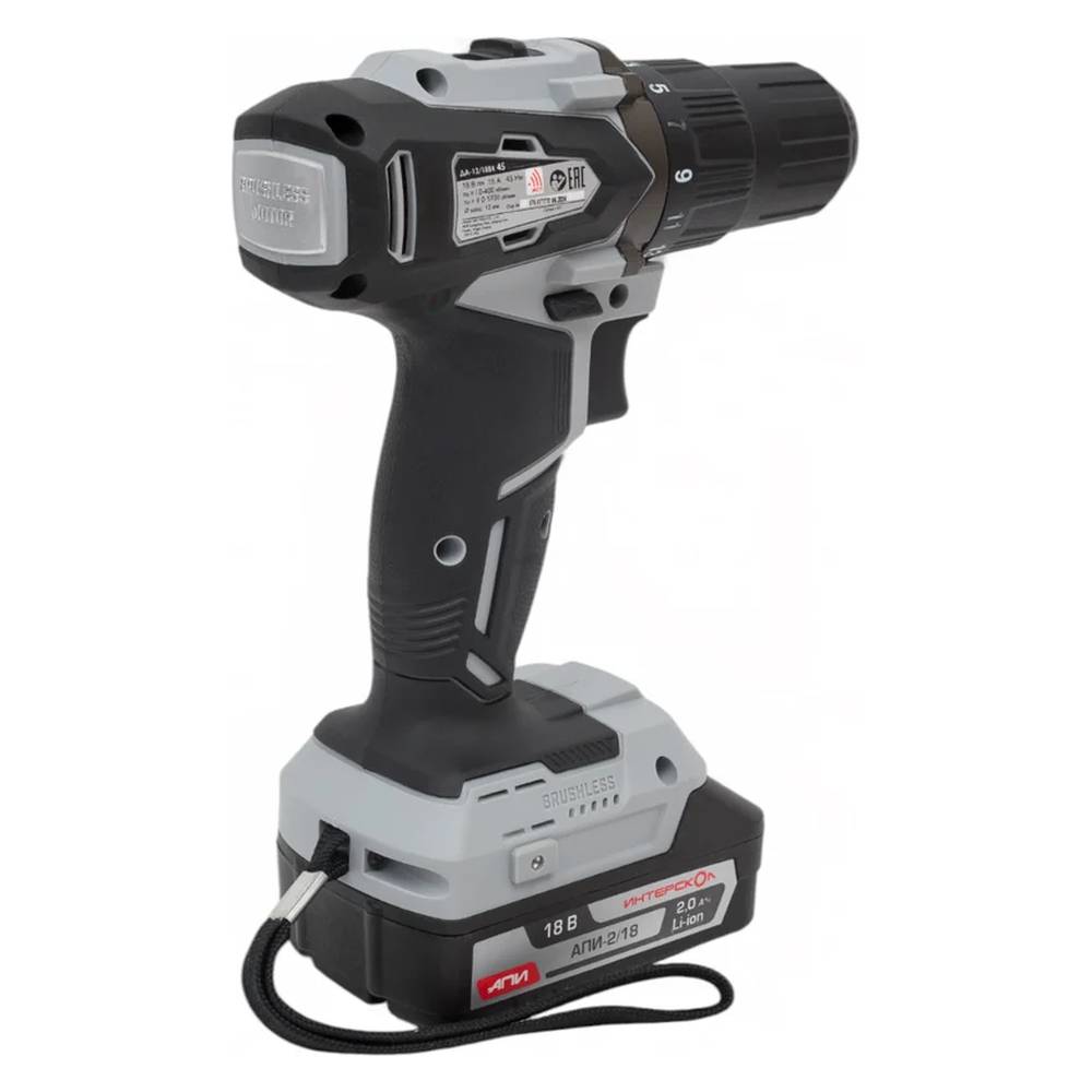 Шуруповерт аккумуляторный ИНТЕРСКОЛ ДА-13/18ВК (2 АКК;  2А*ч; ЗУ) кейс