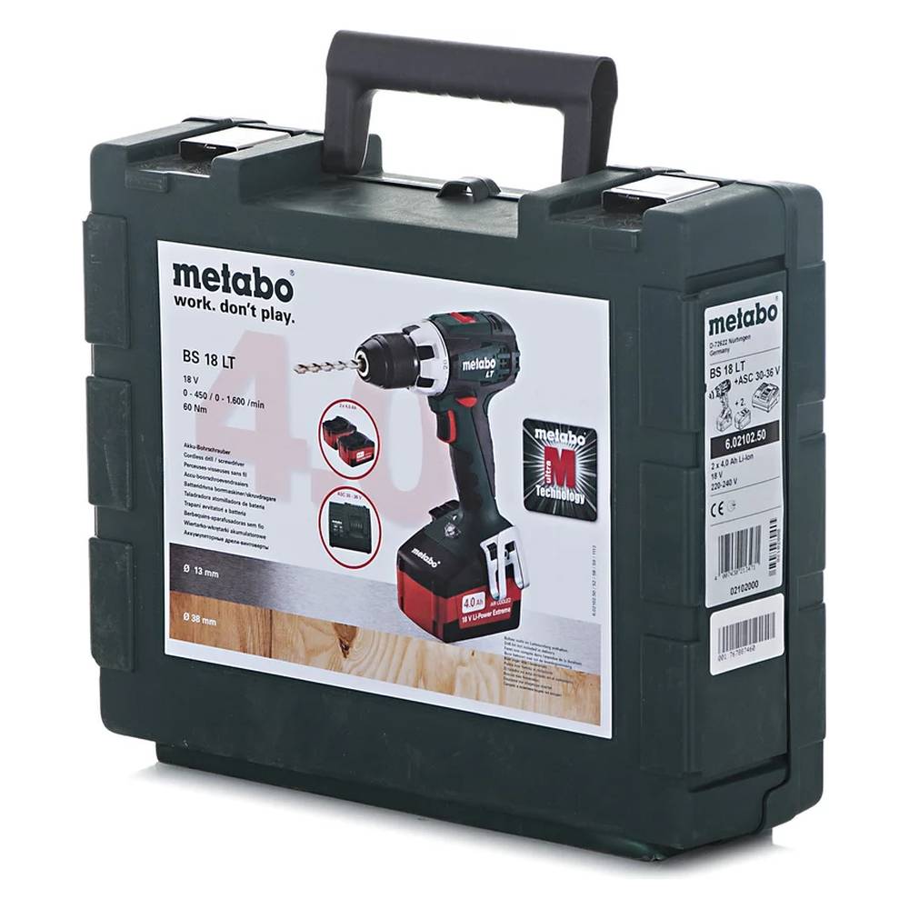 Шуруповерт аккумуляторный Metabo BS 18 LT (4Ач)