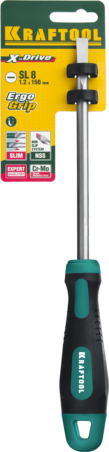 KRAFTOOL Х-Drive, SL8 x 150, отвертка (250071-8.0-150)