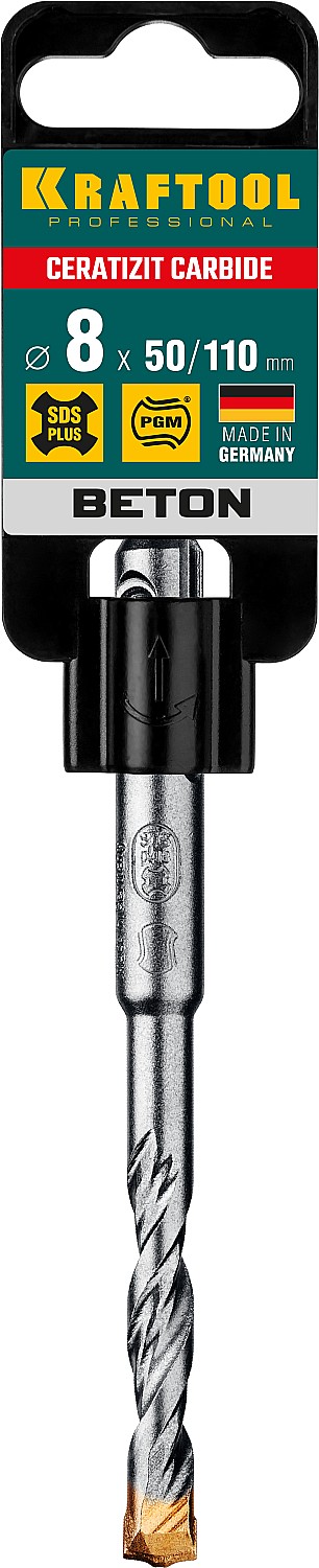 KRAFTOOL Ceratizit Carbide, 8 х 110 мм, SDS-plus бур (29320-110-08)