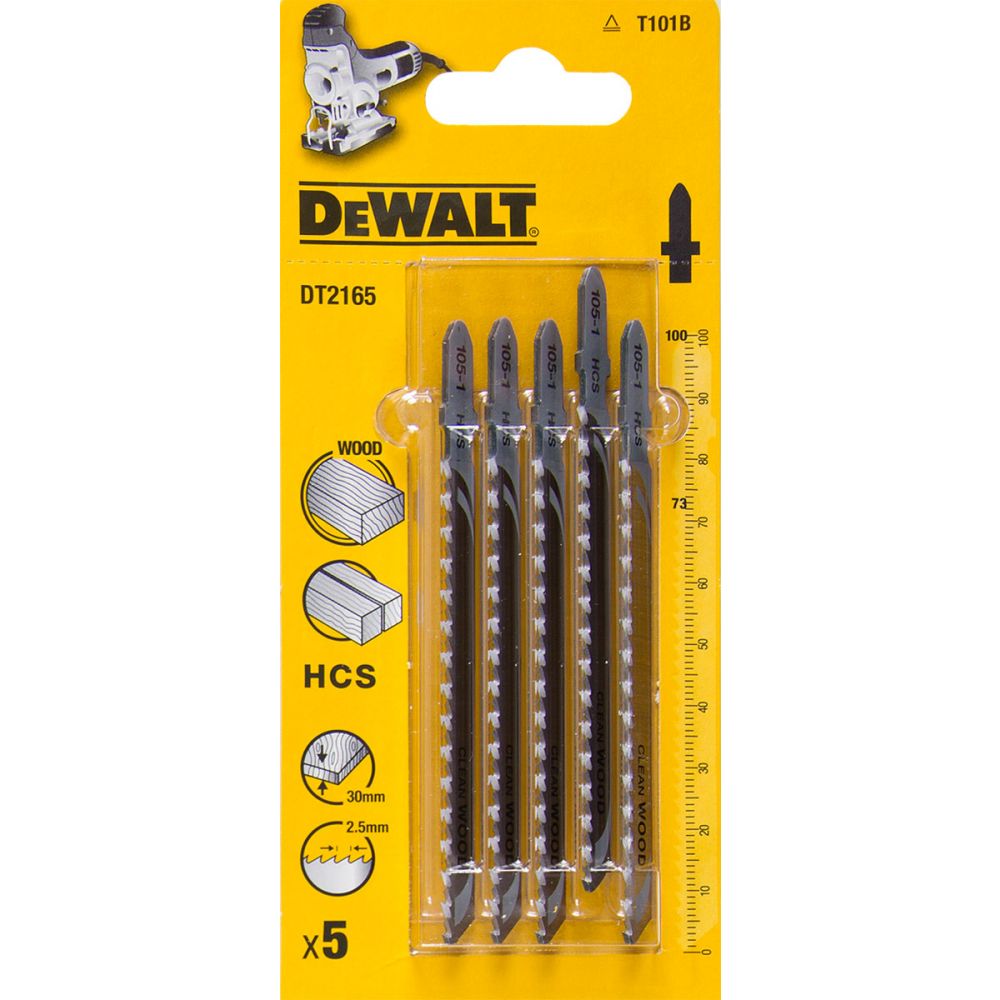 Набор пилок для лобзика T101B DeWalt 5шт (DT2165)