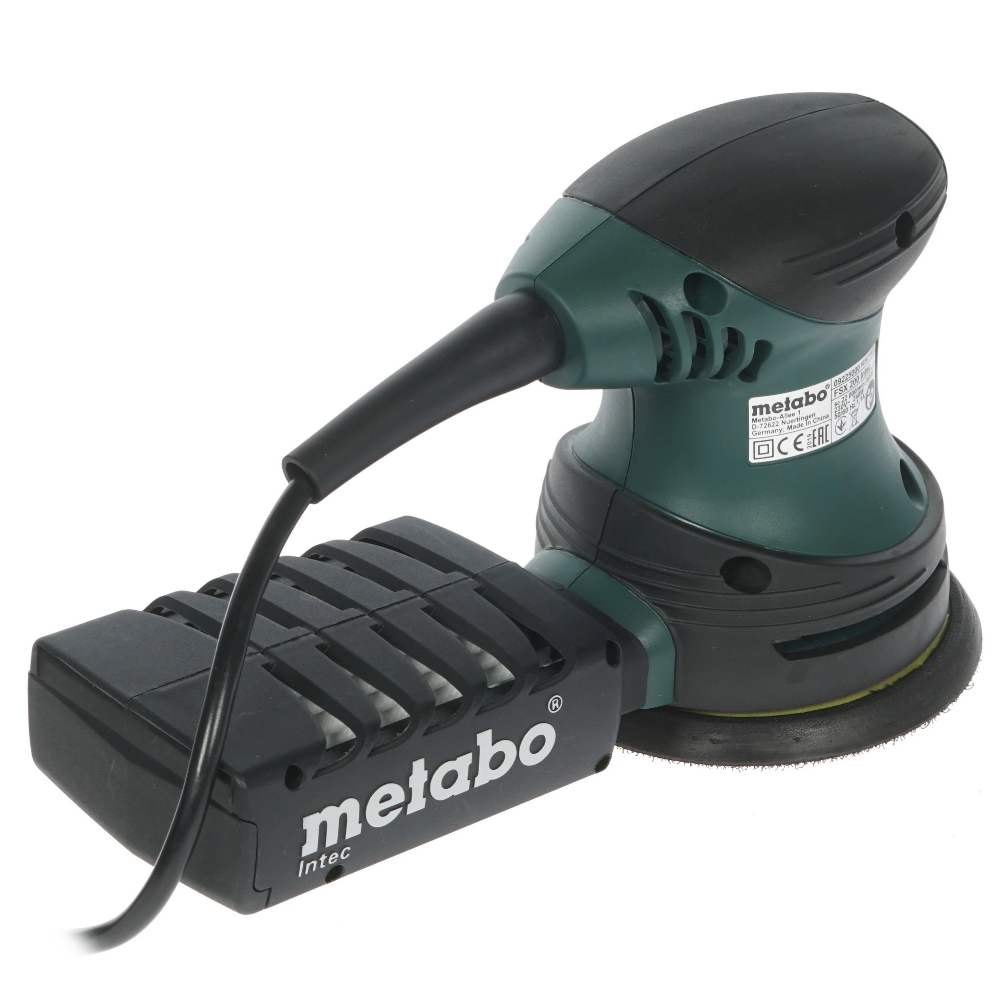 Машина плоско-шлифовальная эксцентриковая Metabo FSX 200 Intec