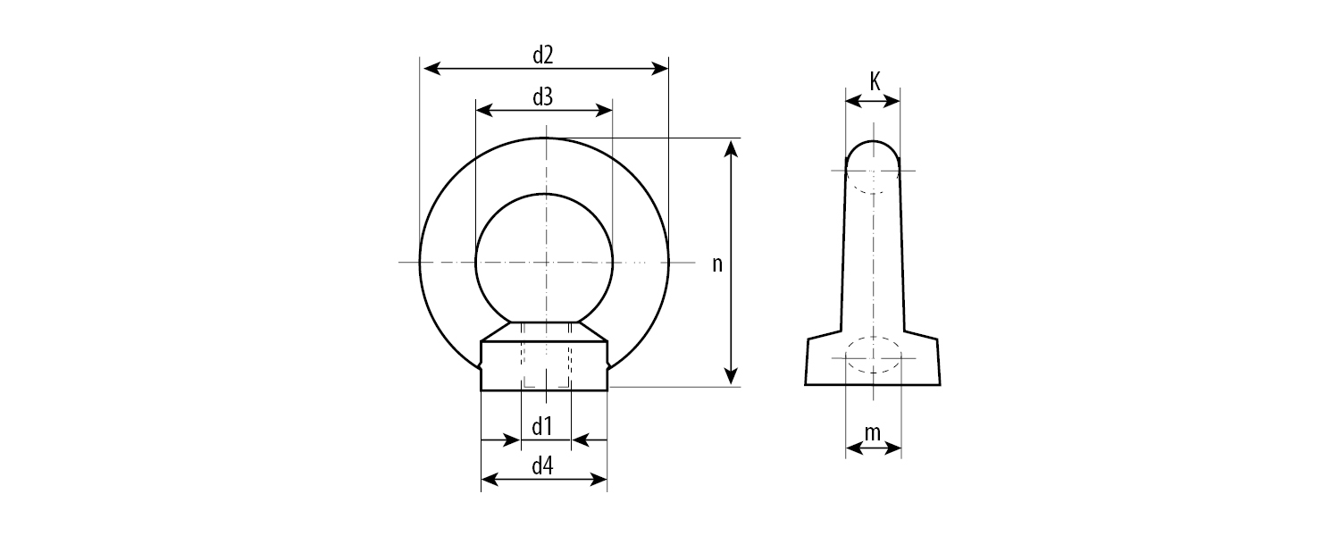 ЗУБР DIN 582, М12, 1 шт, кованая рым-гайка, Профессионал (304326-12)