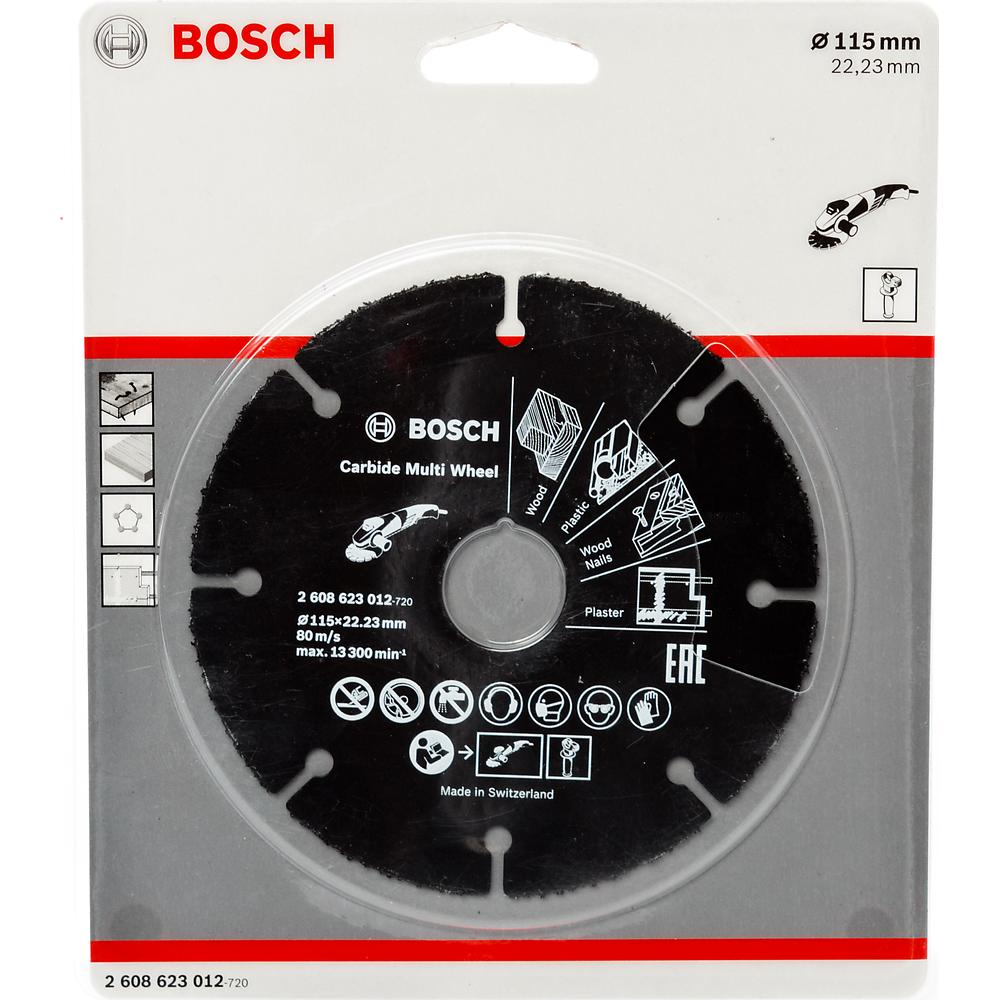 Круг отрезной Bosch по дереву для УШМ Ф115x22,2х1,0мм (012)