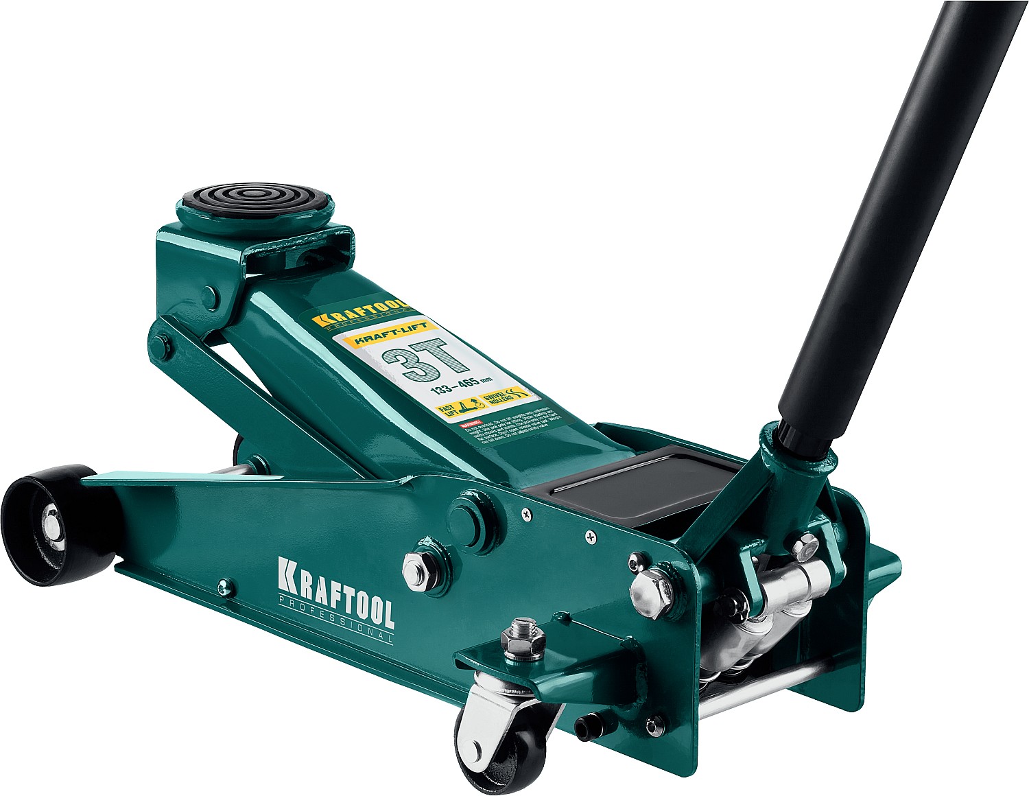 KRAFTOOL KRAFT-LIFT, 130 - 465 мм 3 т, подкатной домкрат с быстрым подъемом для СТО (43450-3)