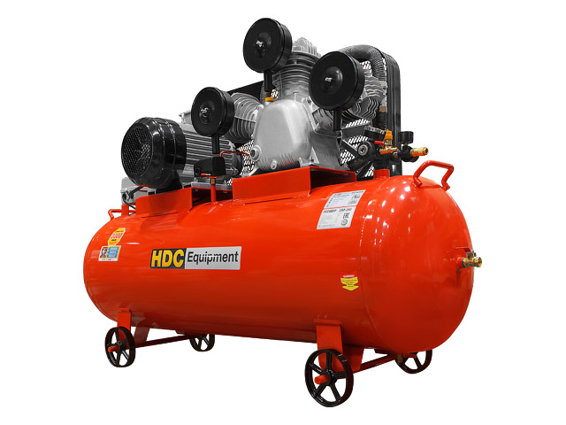 Компрессор HDC HD-A203 ременной (900 л/мин, 10 атм, ременной, масляный, ресив. 200 л, 380 В, 6.50 кВт) (HDC Equipment)