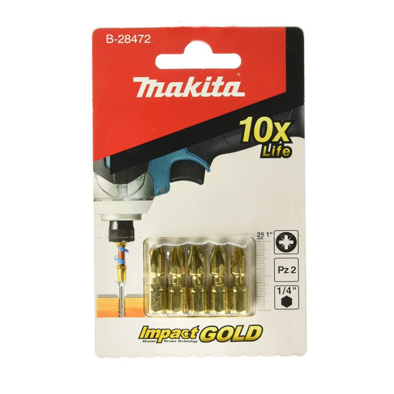 Насадка Makita Impact Gold PZ2, 25 мм, C-form, 5 шт.