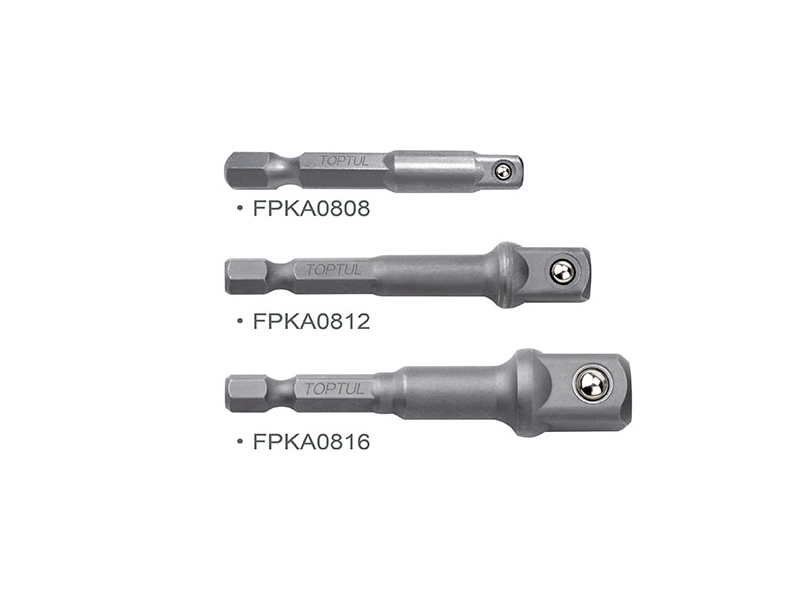 Набор переходников 1/4" под шуруповерт 3ед. (1/4", 3/8", 1/2") TOPTUL (GAAR0301)