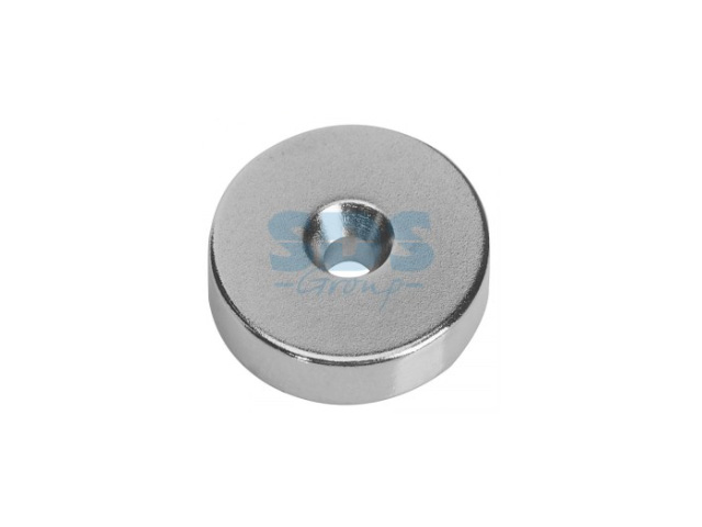 Диск  магнитный неодимовый 30х5 мм с зенковкой 10х5,5 мм (упаковка 1 шт.)  Rexant (72-3604) (REXANT)