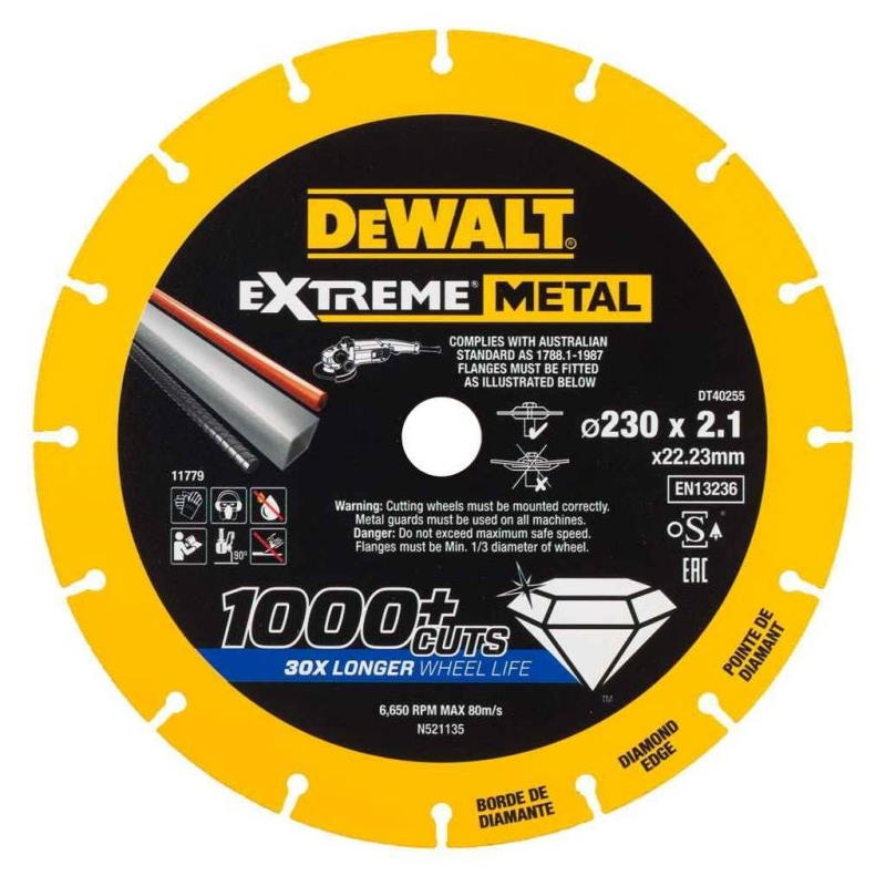 Круг алмазный DeWalt ф230 металл DT40255