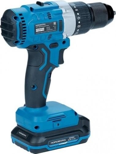 Шуруповерт аккумуляторный макс диам. сверла 13мм, 20В, 80Нм с 2шт акк. и зар. уст-вом NORDBERG NE108