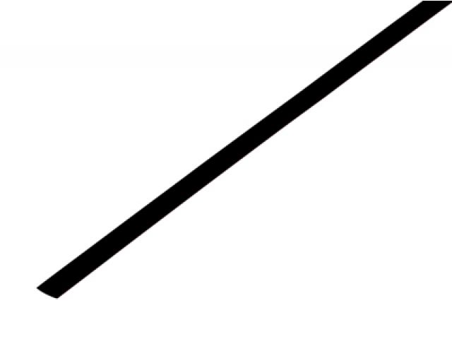 Термоусадочная трубка 3,5 / 1,75 мм, черная (упак. 50 шт. по 1 м) REXANT (20-3506)