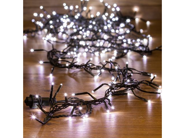 Гирлянда светодиодная "Кластер" 3 м, темно-зеленый ПВХ, 288 LED, белый