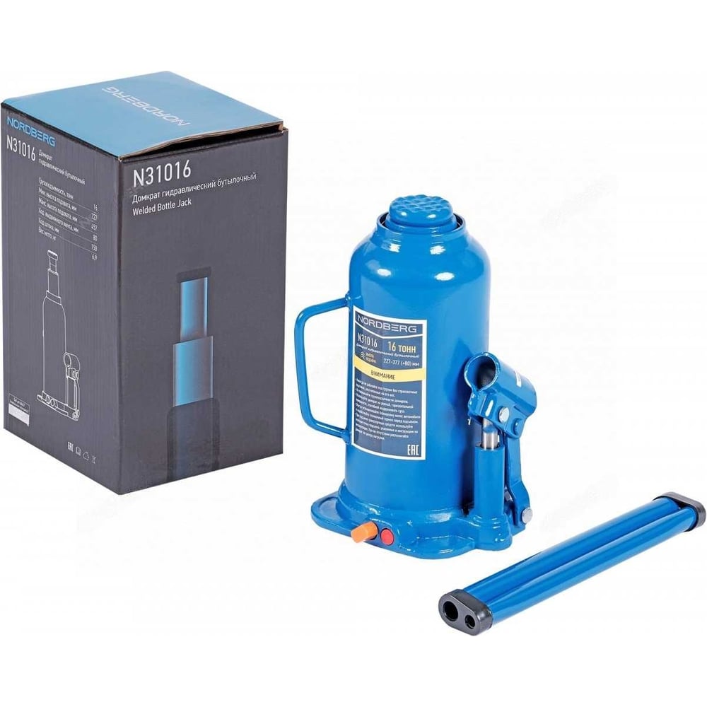 Домкрат бутылочный, 16 т NORDBERG N31016