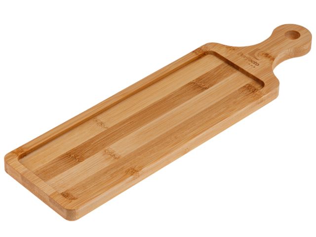 Поднос бамбуковый с ручкой, прямоугольный, 39.5х11 см, BAMBOO, PERFECTO LINEA (38-395110)
