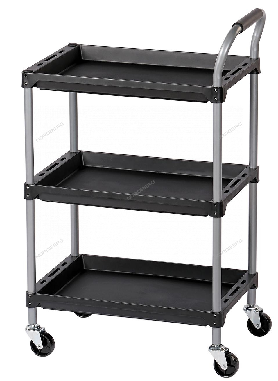 Тележка инструментальная, 3 пластиковые полки NORDBERG T12