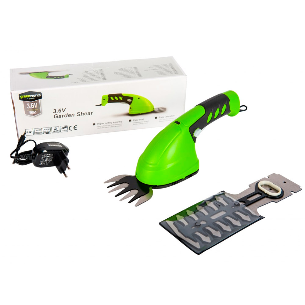 Кусторез аккумуляторный Greenworks G3,6HS (АКБ; з/у)