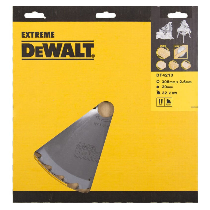 Диск пильный DeWalt твердосплавный 305х30 мм, 32 зуба DT4210