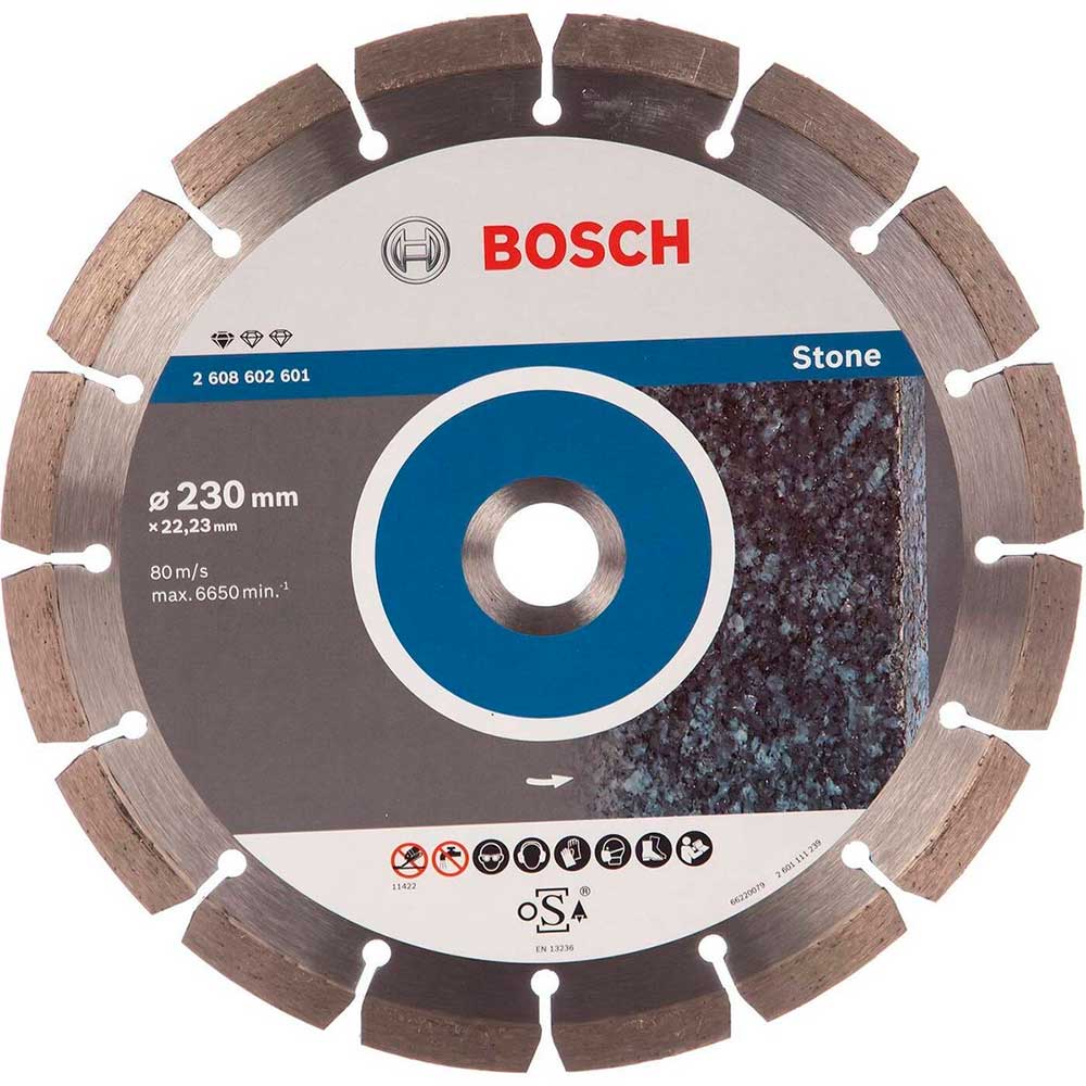 Круг алмазный Bosch Ф230х22,23 Pf Stone (601)