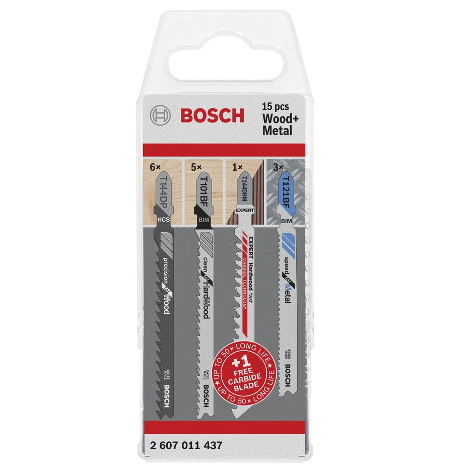 Набор лобзиковых пилок Bosch дерево/ металл14+1 (437)