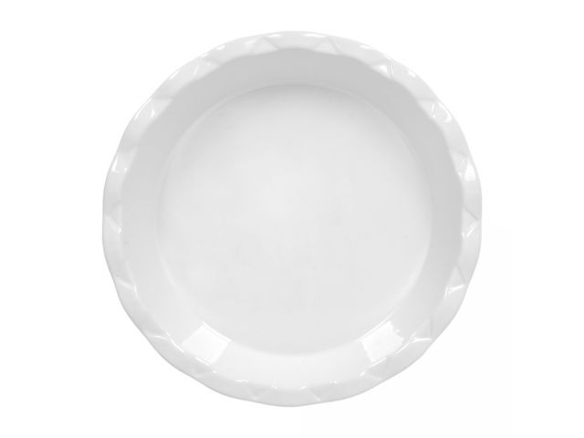Форма для запекания керамическая, круглая с фигурным краем, 28х28х5 см, 1, 5 л, белая, MARMITON (17361)